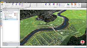 Quickly build 1D and 2D HEC-RAS models using the provided CAD/GIS tools that are integrated within an easy to understand user interface. Perform 1D steady flow and unsteady flow modeling, 2D unsteady flow modeling and combined 1D and 2D unsteady flow modeling. Complex 2D modeling, such as 2D bridge modeling and 2D dam breach modeling, can be handled with ease.